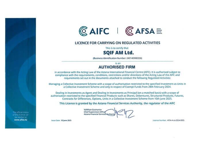 License AFSA-A-LA-2024-0005